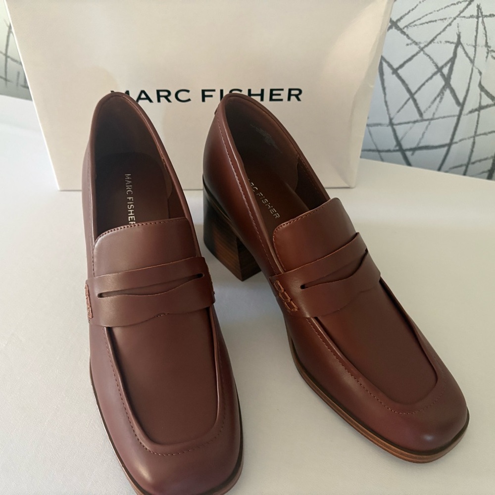 Marc Fisher Women’s Tan Slip-On Loafers - Picture 3 of 8